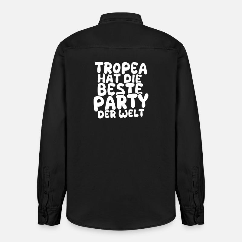 Tropea comme destination de vacances - Chemise unisexe coupe décontractée bio Stanley/Stella - noir délavé