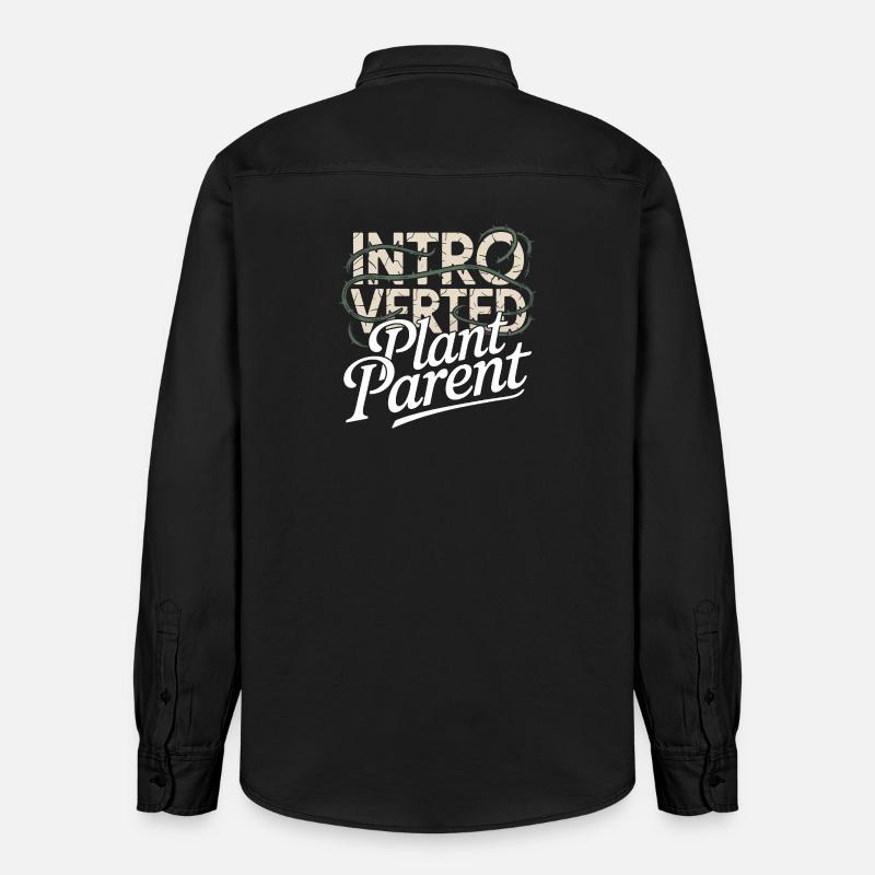 Introvertierter Pflanzenelternteil - Relaxed Fit Unisex Organic Hemd von Stanley/Stella - washed Black