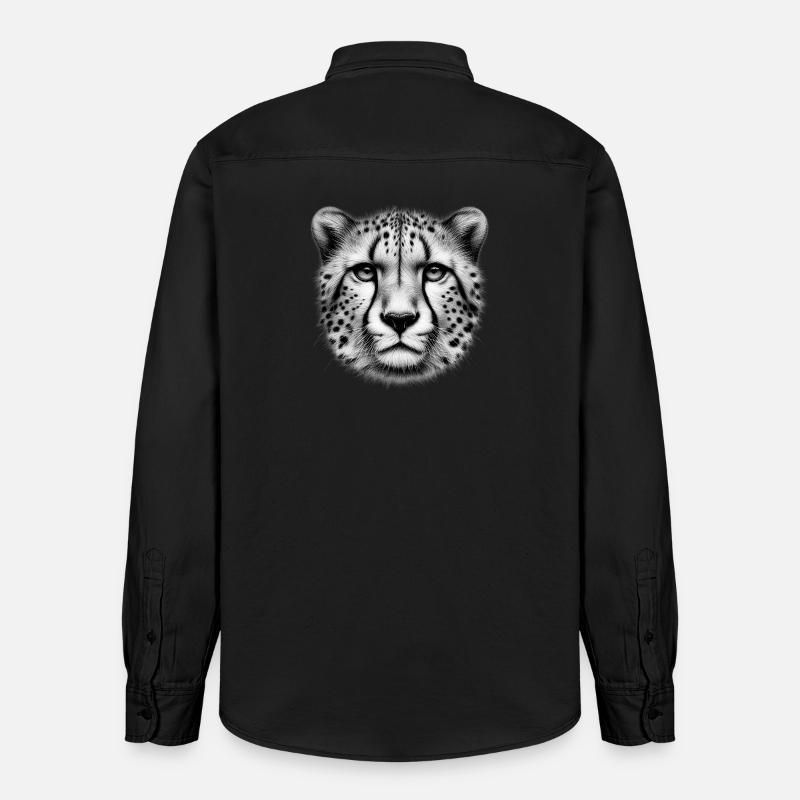 Guépard - Chemise unisexe coupe décontractée bio Stanley/Stella - noir délavé