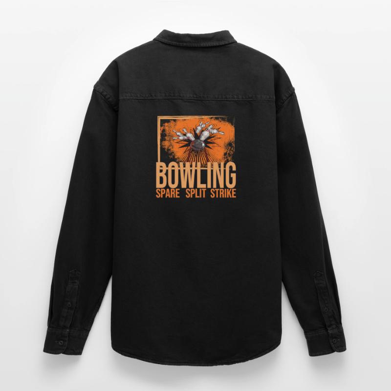 Bowling - Spare - Split - Strike Relaxed Fit Unisex Organic Hemd von Stanley/Stella