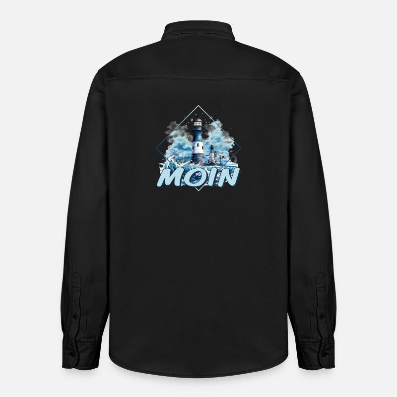 Moin - Relaxed Fit Unisex Organic Hemd von Stanley/Stella - washed Black