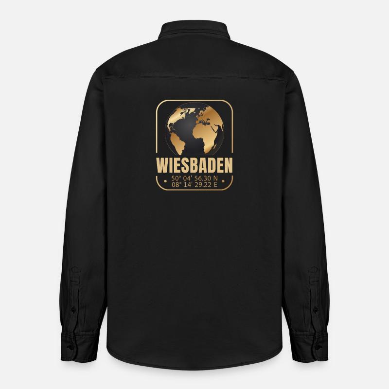 Wiesbaden - Relaxed Fit Unisex Organic Hemd von Stanley/Stella - washed Black