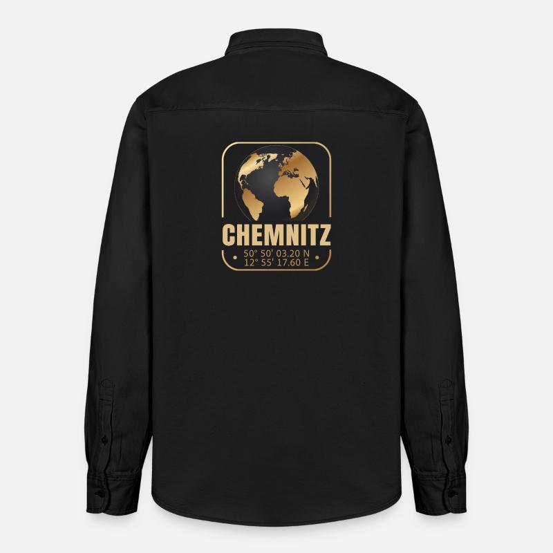 Chemnitz - Relaxed Fit Unisex Organic Hemd von Stanley/Stella - washed Black