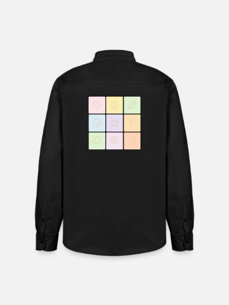 Pastel Bento Vibes - Relaxed Fit Unisex Organic Shirt by Stanley/Stella - washed black