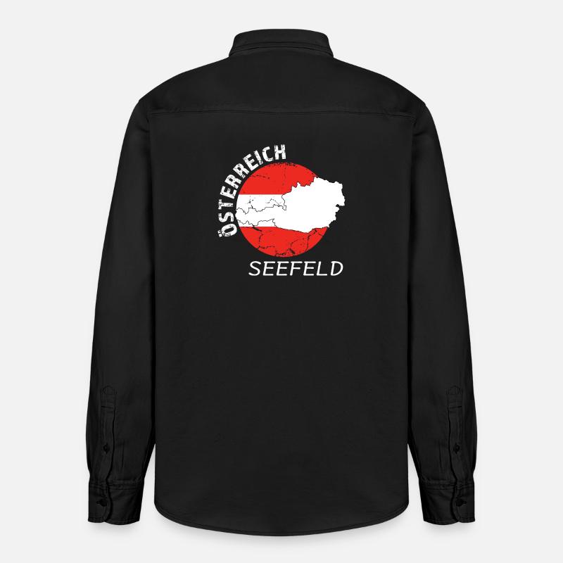 Seefeld - Chemise unisexe coupe décontractée bio Stanley/Stella - noir délavé