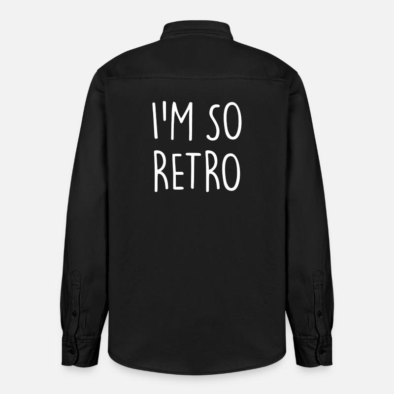Je suis tellement rétro - Chemise unisexe coupe décontractée bio Stanley/Stella - noir délavé