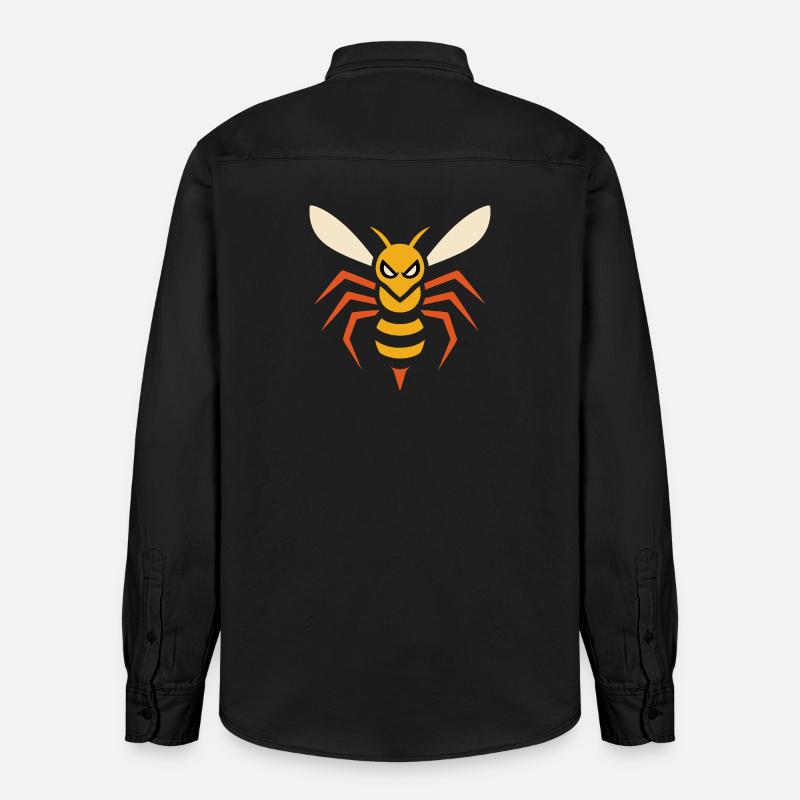Frelon en colère – graphique angulaire d’insectes - Chemise unisexe coupe décontractée bio Stanley/Stella - noir délavé