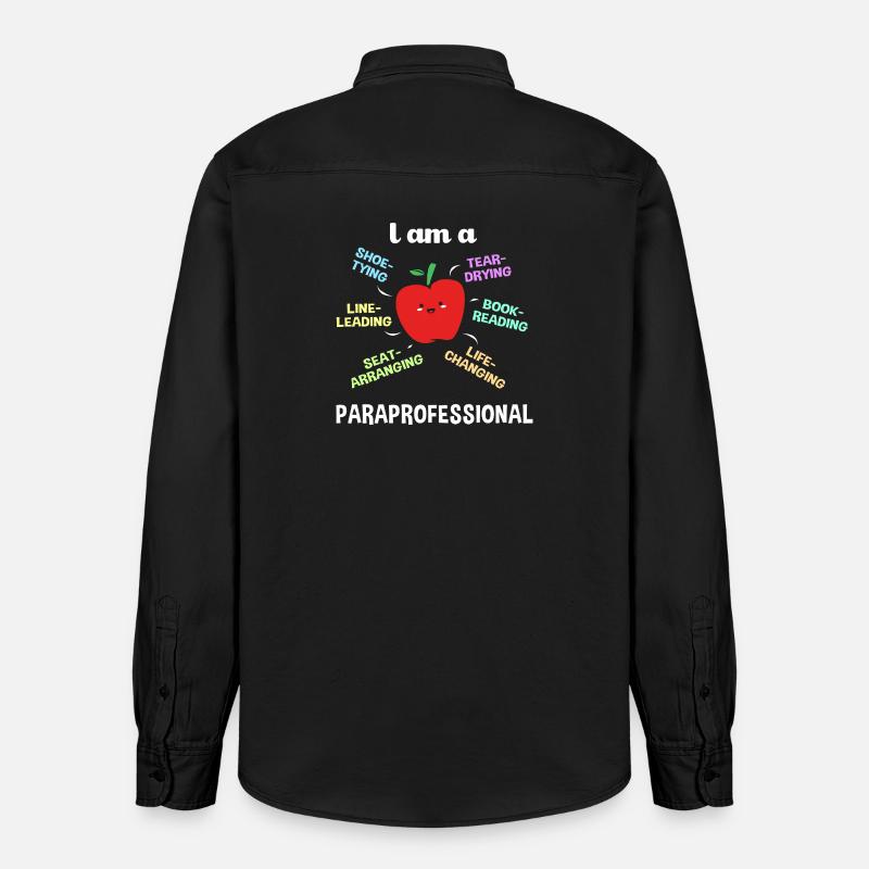 Lehrerassistent Paraprofessional Paraeducator - Relaxed Fit Unisex Organic Hemd von Stanley/Stella - washed Black