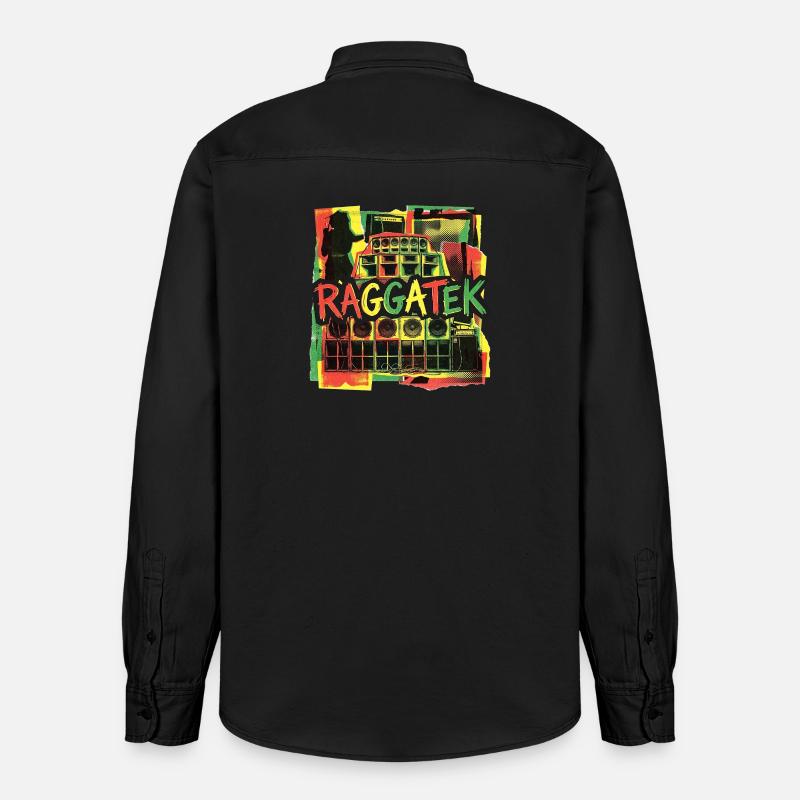 Système de son Raggatek Session - Chemise unisexe coupe décontractée bio Stanley/Stella - noir délavé