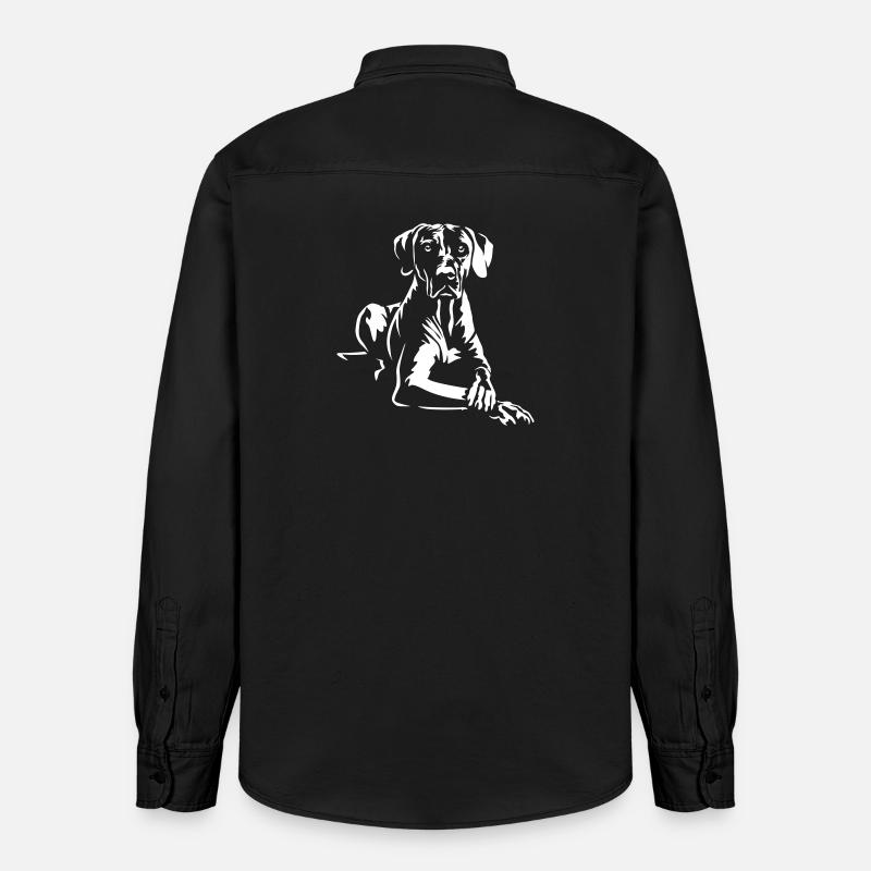 Rhodesian Ridgeback « Édition Noire » - Chemise unisexe coupe décontractée bio Stanley/Stella - noir délavé