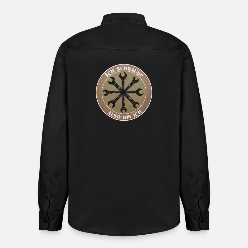 Ich schraube, also bin ich! - Relaxed Fit Unisex Organic Hemd von Stanley/Stella - washed Black