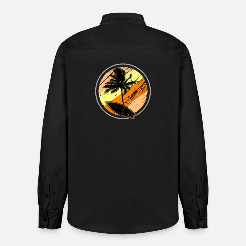 Beach Surf Sun - Relaxed Fit Unisex Organic Hemd von Stanley/Stella - washed Black
