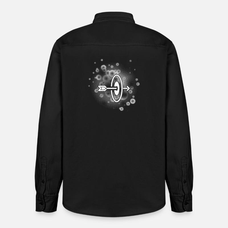 Flèche avec arrière-plan de points - Chemise unisexe coupe décontractée bio Stanley/Stella - noir délavé