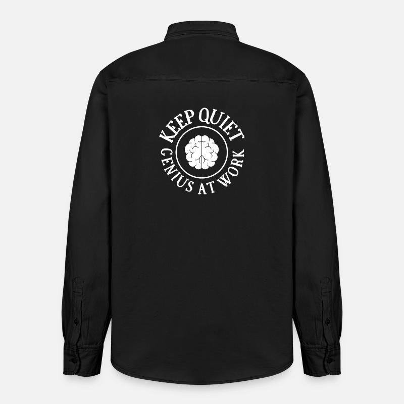 Work, engineering, I'm a genius - Relaxed Fit Unisex Organic Shirt by Stanley/Stella - washed black