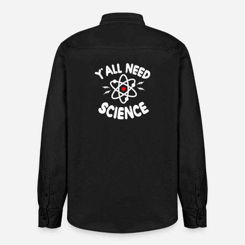 Science pour tous Tee Atom - Chemise unisexe coupe décontractée bio Stanley/Stella - noir délavé