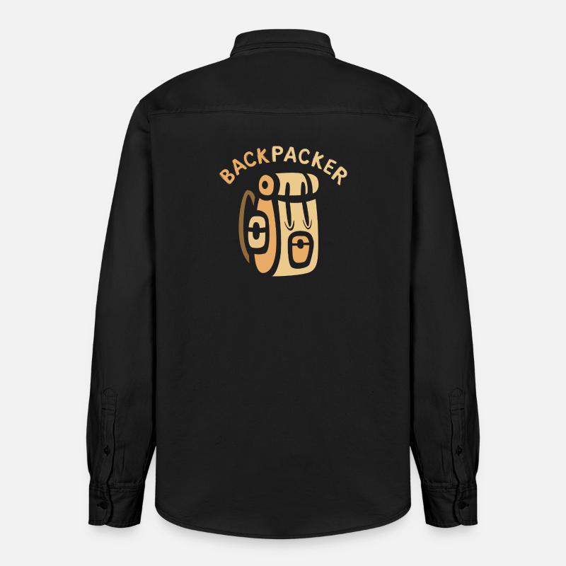 Backpacker Comic Sac à dos Design - Chemise unisexe coupe décontractée bio Stanley/Stella - noir délavé