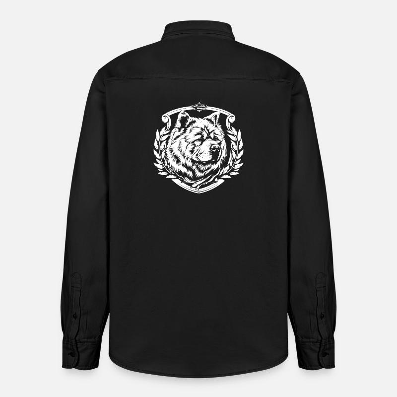 Blason du chien - Chemise unisexe coupe décontractée bio Stanley/Stella - noir délavé