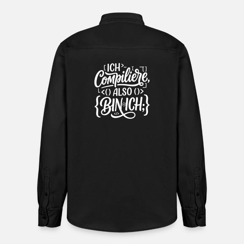 Ich compiliere also bin ich Coder - Relaxed Fit Unisex Organic Hemd von Stanley/Stella - washed Black