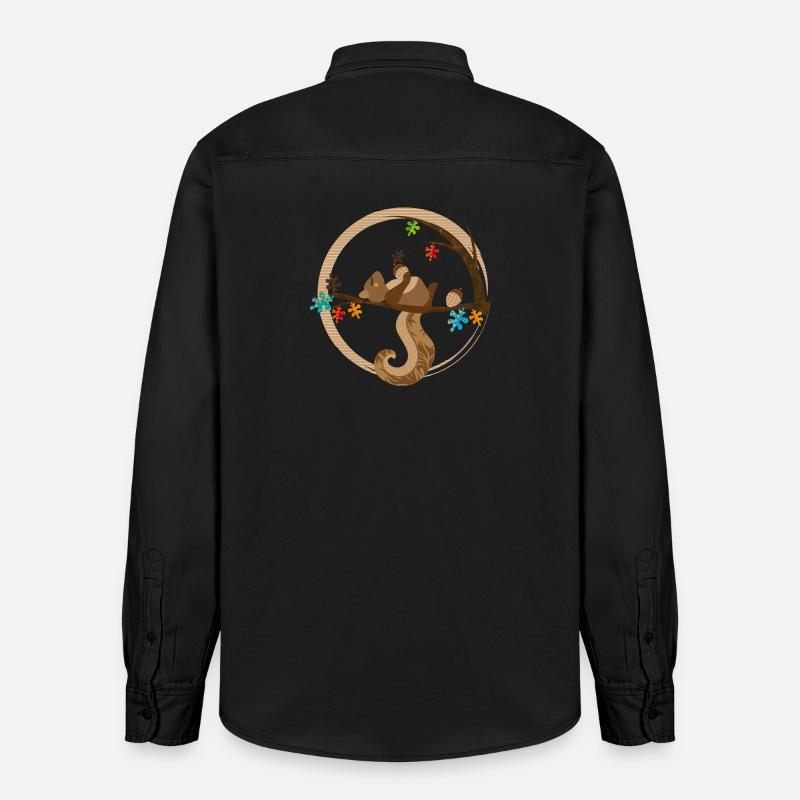 Ein Eichhörnchen schläft - Relaxed Fit Unisex Organic Hemd von Stanley/Stella - washed Black