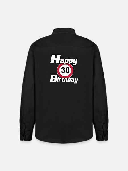 30.Birthday , Happy Birthday 30 (25) - Relaxed Fit Unisex Organic Shirt by Stanley/Stella - washed black
