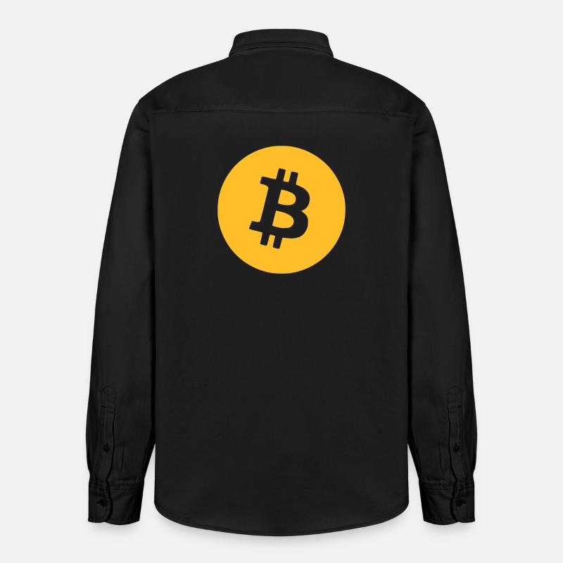 Bitcoin (Englisch) - Relaxed Fit Unisex Organic Hemd von Stanley/Stella - washed Black