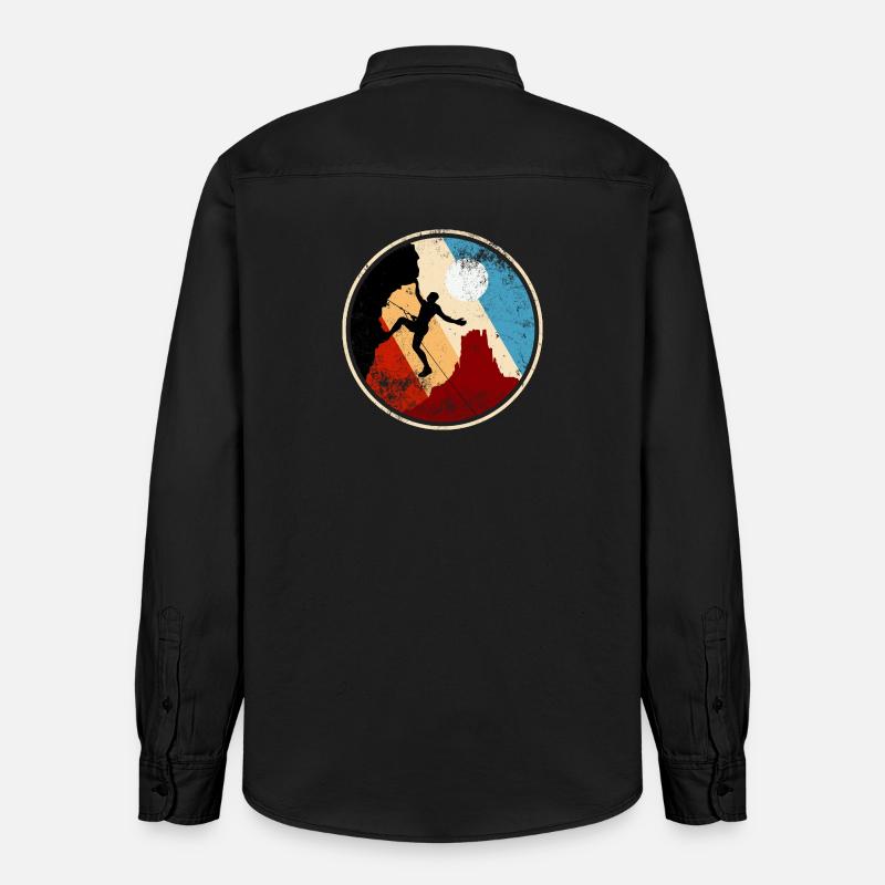 Desert Summit Climber Circle - Relaxed Fit Unisex Organic Hemd von Stanley/Stella - washed Black