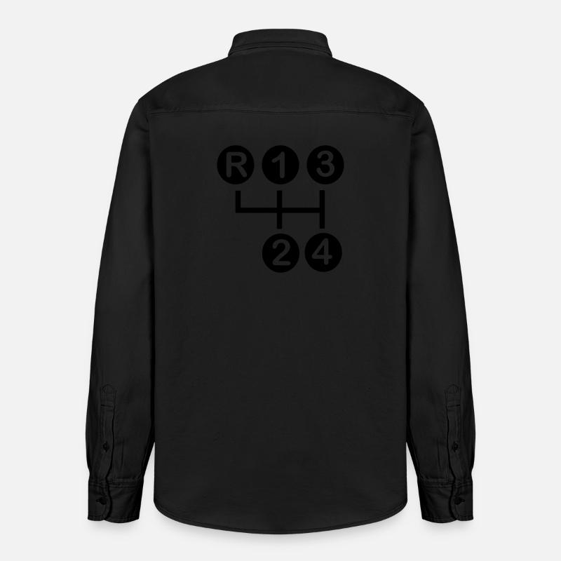 Boîte de vitesses 4 vitesses - Chemise unisexe coupe décontractée bio Stanley/Stella - noir délavé