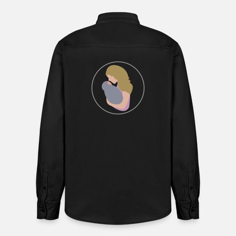 Mutter und Kind - Relaxed Fit Unisex Organic Hemd von Stanley/Stella - washed Black