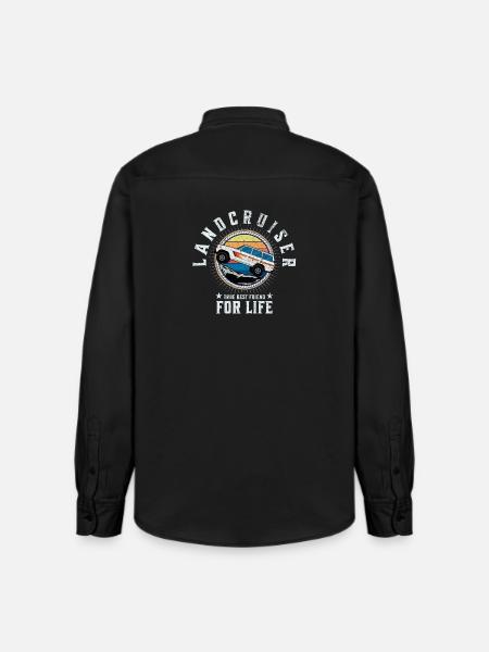 Landcruiser Retro Life - Relaxed Fit Unisex Organic Hemd von Stanley/Stella - washed Black