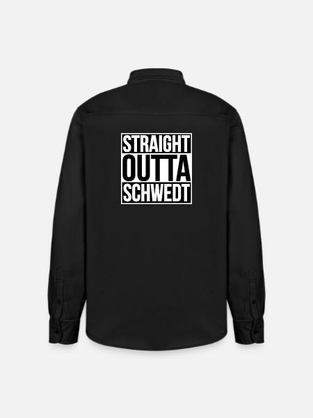 Straight Outta Schwedt - Relaxed Fit Unisex Organic Shirt by Stanley/Stella - washed black