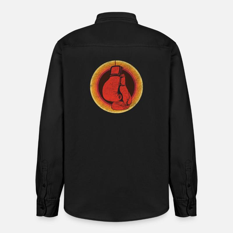 Illustrations de Boxing Momentum - Chemise unisexe coupe décontractée bio Stanley/Stella - noir délavé