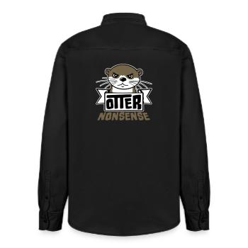 Otter Nonsense Lustig Wortspiel Otter Liebe Spruch - Relaxed Fit Unisex Organic Hemd von Stanley/Stella - washed Black - Hinten - AI Model Male 178 light (178cm)