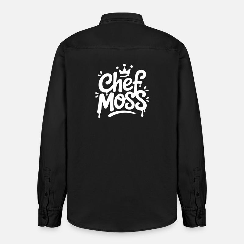 Chef Moss Graffiti - Relaxed Fit Unisex Organic Hemd von Stanley/Stella - washed Black