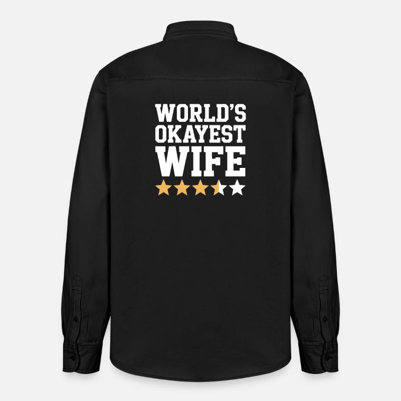 Die beste Ehefrau der Welt - Relaxed Fit Unisex Organic Hemd von Stanley/Stella - washed Black