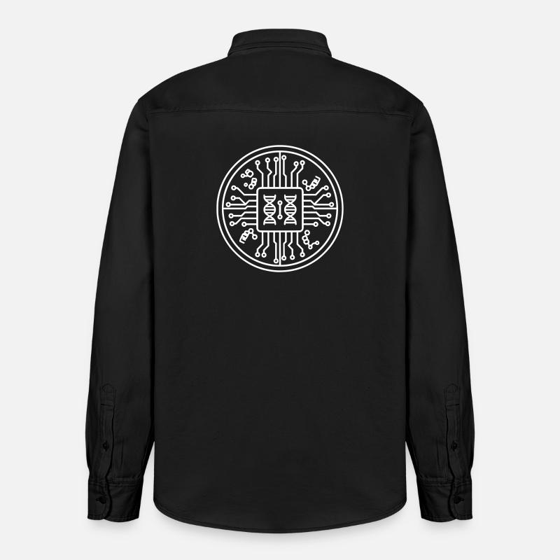  Bioinformatik Chip DNA Tech - Relaxed Fit Unisex Organic Hemd von Stanley/Stella - washed Black