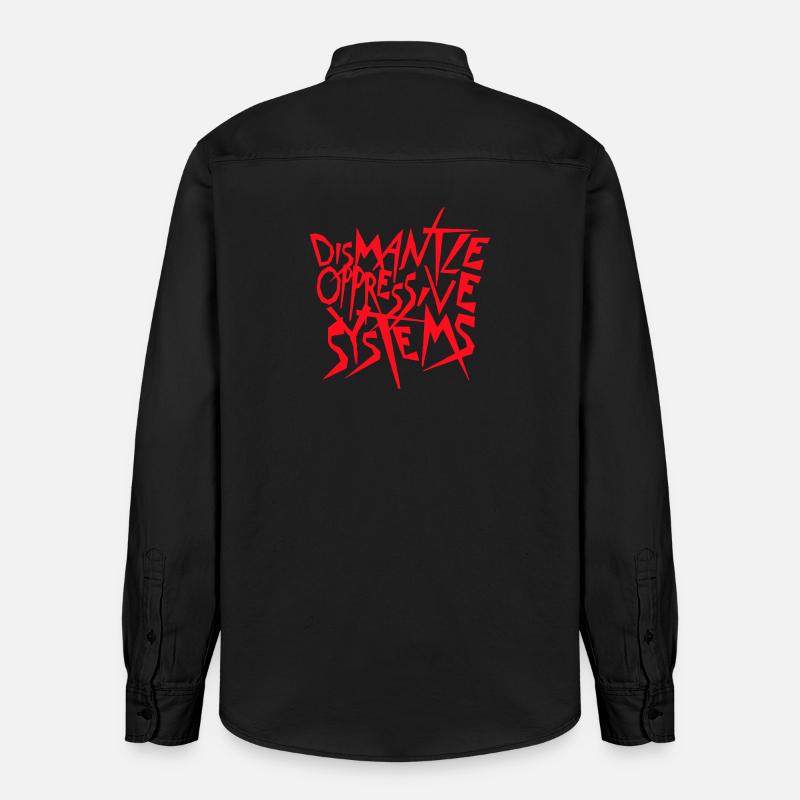 Dismantle Oppressive Systems Aktivismus Statement - Relaxed Fit Unisex Organic Hemd von Stanley/Stella - washed Black