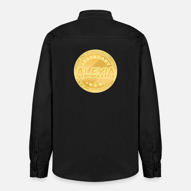 Alexia als Geschenkidee - Relaxed Fit Unisex Organic Hemd von Stanley/Stella - washed Black