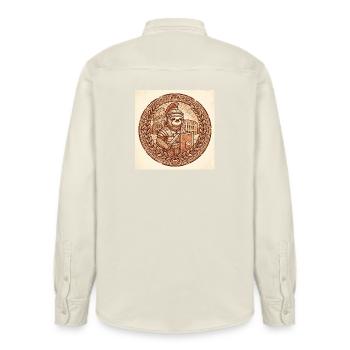 Drôle de gladiateur romain paresseux au Colisée - Chemise unisexe coupe décontractée bio Stanley/Stella - écru doux - Dos - AI Model Male 178 light (178cm)