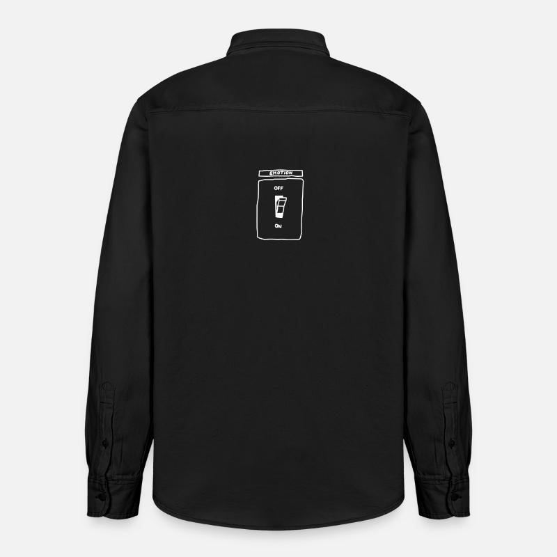 Interrupteur d'éclairage Emotion On Off - Chemise unisexe coupe décontractée bio Stanley/Stella - noir délavé