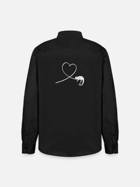 Chameleon Reptile Terrarium Pet Gift - Relaxed Fit Unisex Organic Shirt by Stanley/Stella - washed black