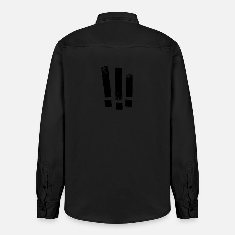 Drei !!! - Relaxed Fit Unisex Organic Hemd von Stanley/Stella - washed Black