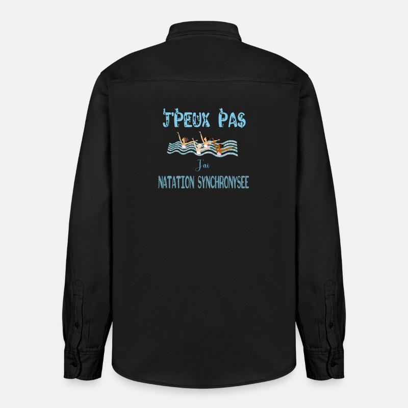 j'peux pas j'ai natation synchronisee - Chemise unisexe coupe décontractée bio Stanley/Stella - noir délavé