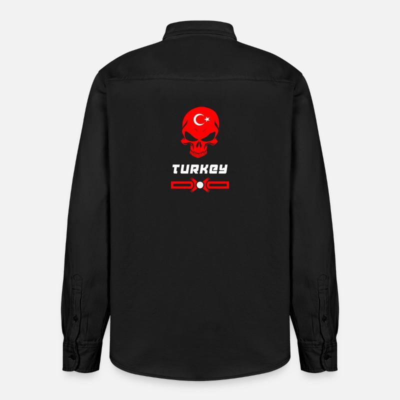 Conception de crâne de dinde - Chemise unisexe coupe décontractée bio Stanley/Stella - noir délavé