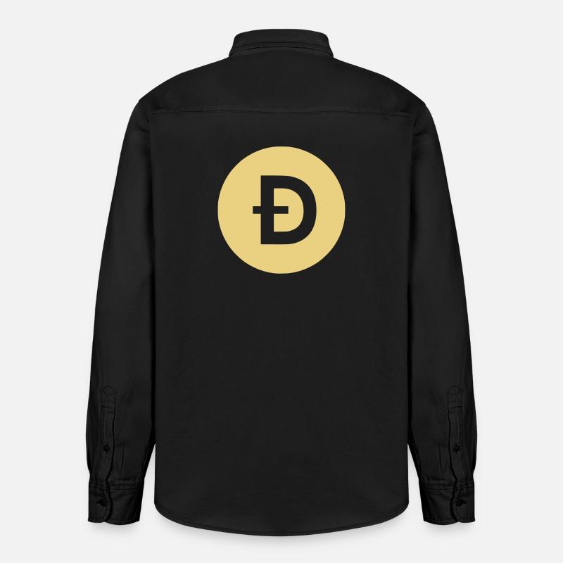 Logo DOGE - Chemise unisexe coupe décontractée bio Stanley/Stella - noir délavé