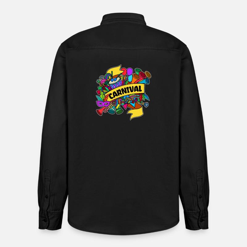 Carnaval carnaval de carnaval - Chemise unisexe coupe décontractée bio Stanley/Stella - noir délavé