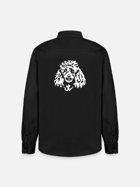 Poodle Head "Black Edition" - Relaxed Fit Unisex Organic Shirt by Stanley/Stella - washed black
