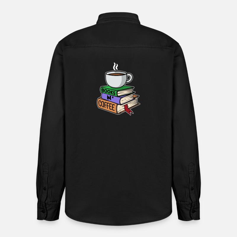 Kaffeetrinker Milchkaffee Kaffee Trinken Statement - Relaxed Fit Unisex Organic Hemd von Stanley/Stella - washed Black