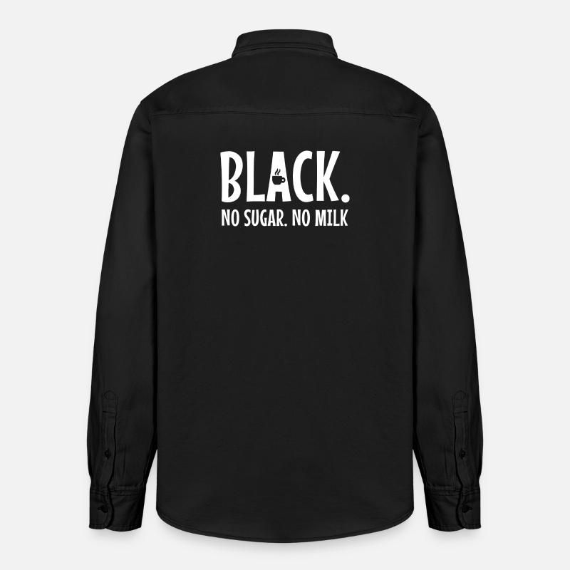 Kaffee Statement Koffein Kaffeetrinker Kaffeetasse - Relaxed Fit Unisex Organic Hemd von Stanley/Stella - washed Black