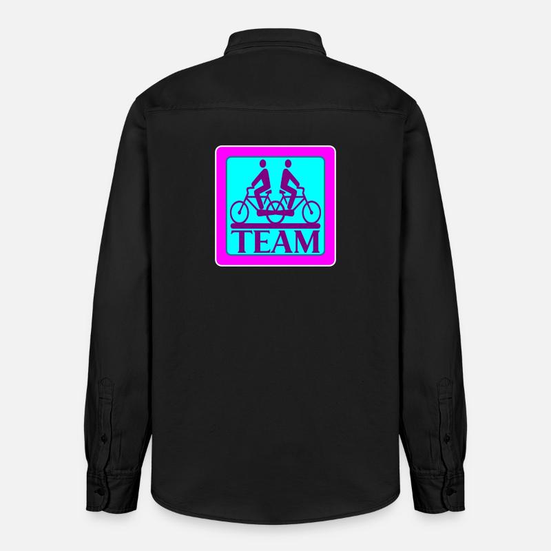 TEAM PROBLEMS - BICYCLE - STRATEGY - Relaxed Fit Unisex Organic Shirt by Stanley/Stella - washed black