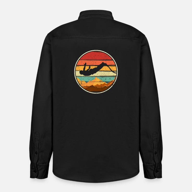 Sunset Summit Dive Circle - Relaxed Fit Unisex Organic Hemd von Stanley/Stella - washed Black